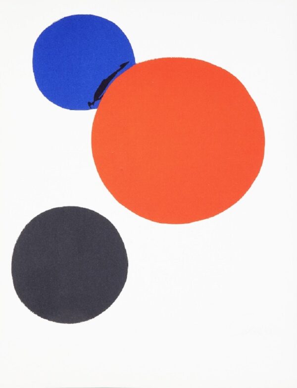 Alexander Calder, Three Circles, Red, Blue and Black, 1973
