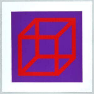 Sol Lewitt, Open Cube in Color on Color, plate 5, 2003