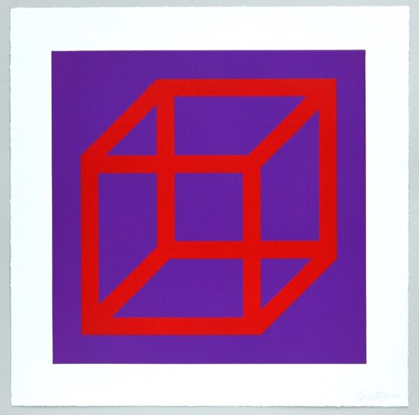 Sol Lewitt, Open Cube in Color on Color, plate 5, 2003