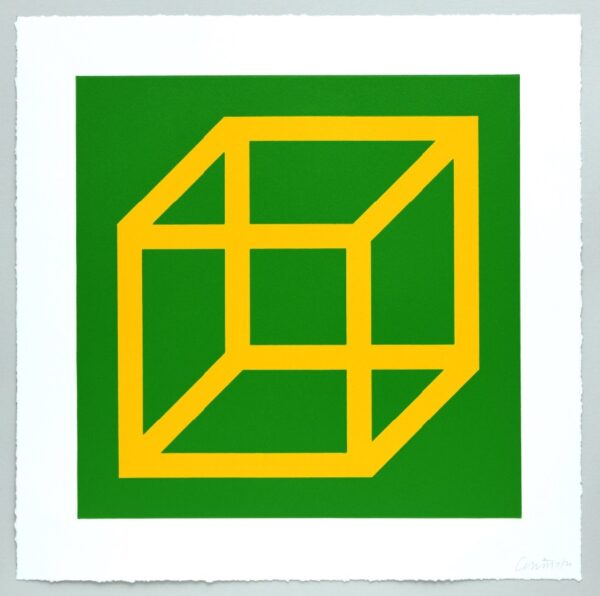 Sol Lewitt, Open Cube in Color on Color, plate 8, 2003
