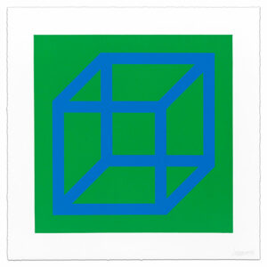 Sol Lewitt, Open Cube in Color on Color, plate 12, 2003