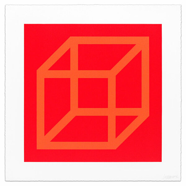 Sol Lewitt, Open Cube in Color on Color, plate 18, 2003