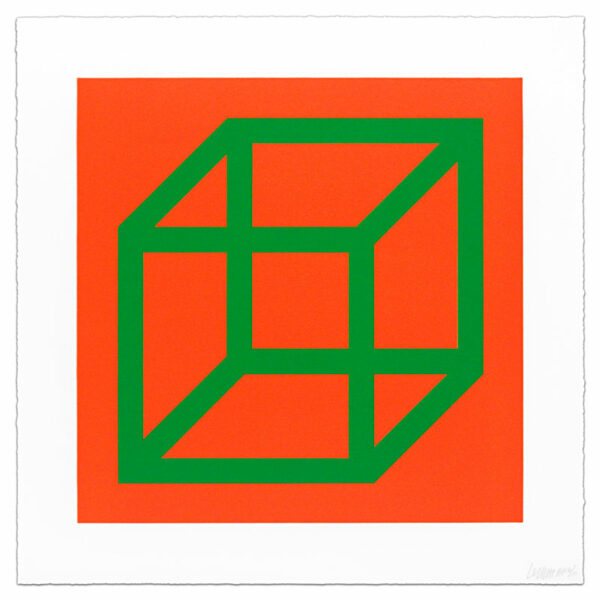 Sol Lewitt, Open Cube in Color on Color, plate 25, 2003