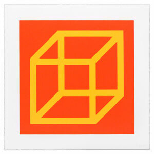 Sol Lewitt, Open Cube in Color on Color, plate 7, 2003