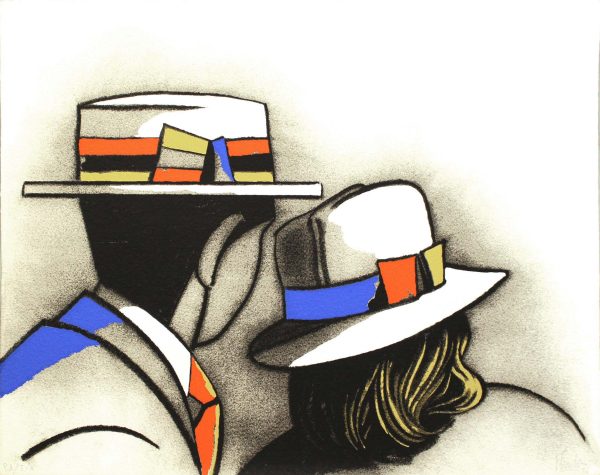 Eduardo Úrculo, Sin título, con dos sombreros, 1996, detalle