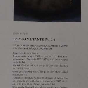 Manuel Rivera, Espejo mutante IV, 1971, catálogo 1