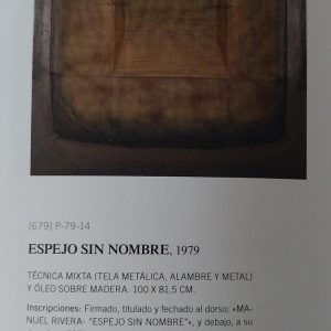 Manuel Rivera, Espejo sin nombre, 1979, catálogo