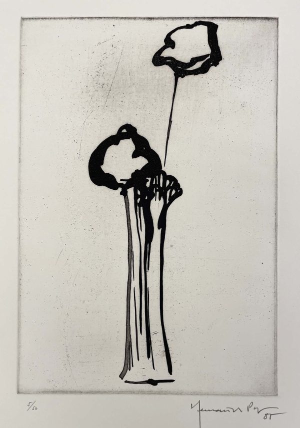 Joan Hernández Pijuán, Vaso con flor, 1985, detalle